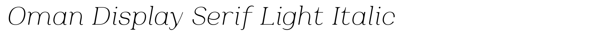 Oman Display Serif Light Italic image